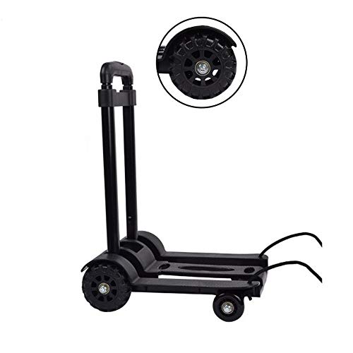 ZLYCZW Folding Hand Truck, 4-Wheel Solid Construction Utility Cart Compact and Lightweight for Luggage, Personal, Travel, Auto, Moving and Office Use, Load-Bearing 45Kg/99Ibs