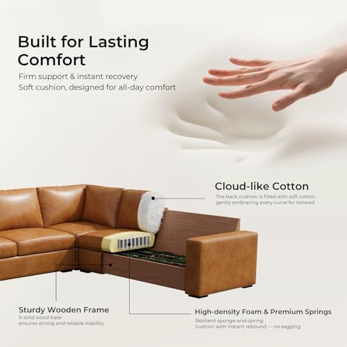 Luxury Leather Sectional Couch Modern