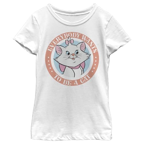 Disney Aristocats Finish Fights Girl's Solid Crew Tee