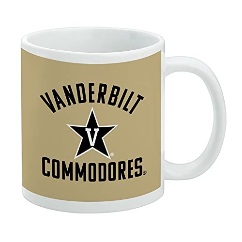 Vanderbilt University Commodores Ceramic Coffee Mug, Novelty Gift Mugs for Coffee, Tea and Hot Drinks, 11oz, White