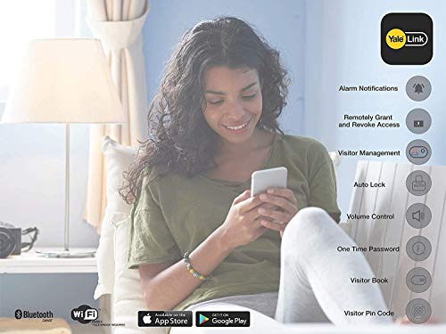 Image of Yale YDM 7116 Smart Door Lock with Biometric, Pincode, RF Card, Bluetooth, Mechanical Keys & App Enabled Access, Wi-Fi Optional, Color- Silver(Free Installation)