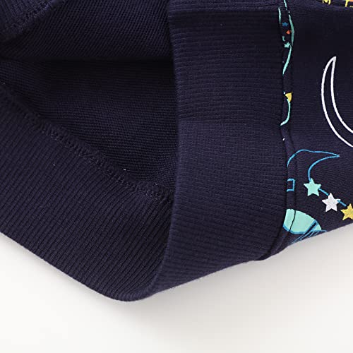 Image of Akyzic Boys Sweatshirts Cotton Long Sleeve Crewneck Pullover Toddler Kids Winter Warm Shirt Sweater Tops 3t-8t