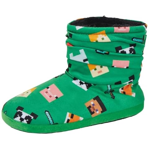 Minecraft Green Slipper Boots for Kids Cover