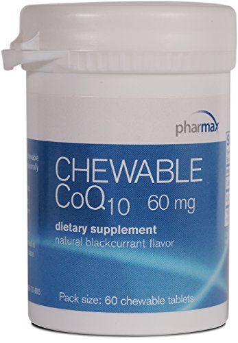 Pharmax Chewable Coq10 | Antioxidant, Energy And Cardiovascular Support | 60 Chewable Tablets | Natural Blackcurrant Flavor #TOP30
