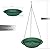 OVZILKI Bird Baths for Outdoors Heavy Duty, 10 inch BirdBath Bowl Only with 22” Rust-Proof Black Chains, Hanging Bird Bath Hanging Bird-Feeder for Garden Backyard Decor (Green 1 Pack)