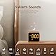 REACHER Radiowecker für das Schlafzimmer, Digitale FM Radiouhr mit Weißrausch-Soundmaschine, 9 Alarmtönen, dimmbarem Display, 7 Farben Nachtlicht, Automatischem Abschalt-Timer, Snooze
