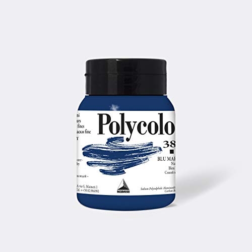 Peinture vinyle Maimeri Polycolor bleu marine 500 ml beaux-arts acrylique