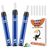 ECENK VAPE 7 Pro 電子タバコ 使い捨て 2700回吸引可能 禁煙補助に最適 vape 爆煙 ニコチンなし タール無し 人気 水蒸気タバコ 禁煙サポート ベイプ たばこ 吸引回数900回/本 3本セット (メンソール)