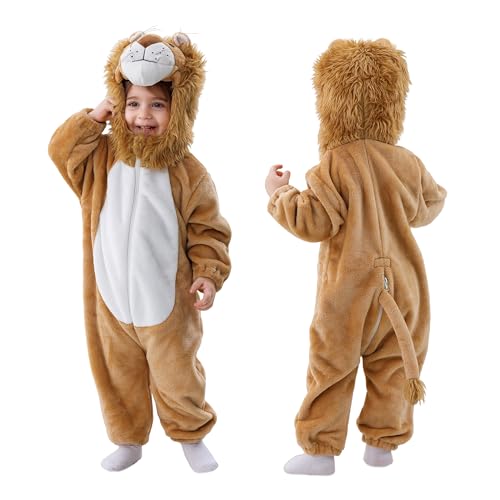 TONWHAR Toddlers Lion Costume Kids Halloween Dress Up Romper Outfits for Baby Boys & Girls