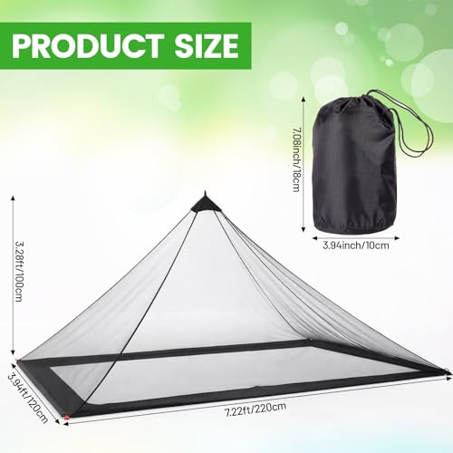 CrystalSylara 1 Set Mosquito Netting for Camping with Carry Bag Compact Lightweight Mosquito Net for Bed Outdoor Sleeping Bags Tent Screen Rooms - image 2