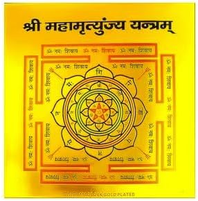 Shri Maha MrityunJay Yantra for Home Office Business Place Puja Ghar Usefor Home temple for Home Office Business Place Puja Ghar Worship Uses Pack of 1
