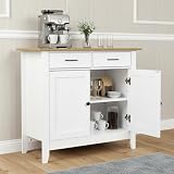【Uso versatile】Design semplice e funzionale, perfetto come credenza cucina salvaspazio, mobile cucina con cassetti o mobiletto cucina con cassetti. Può essere utilizzato anche come mobile per soggiorno, ingresso o camera da letto, adattandosi a diversi ambienti.