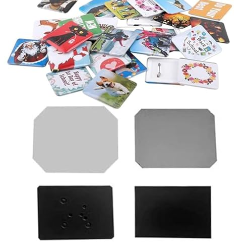 Fotomagnetmacher Maschine Verbrauchsmaterialien DIY Quadrat Foto Bild Magnet Knopf Presszubehör für Kühlschrankmagnete, 1000 Set