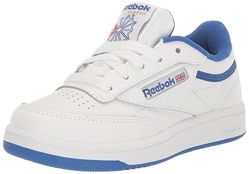 Reebok Club C Sneaker, White/Vector Blue/Vector Red, 13.5 US Unisex Little Kid