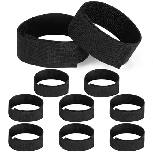 ZEFAN 10 Stück Hosenklammer Fahrrad, 30cm Hosenschutz Fahrrad, Schwarze Hosenklammern für Radfahrer, Hosenklammer für Reiten, Angeln, Campingplätze