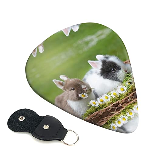 Cute Rabbits Lot de 6 médiators pour guitare acoustique, guitare électrique, basse, ukulélé – fins, moyens et épais. - Les Beatles, Paul McCartney, John Lennon, RIngo Starr, George Harrison Cute Rabbits Lot de 6 médiators pour guitare acoustique, guitare électrique, basse, ukulélé – fins, moyens et épais.
