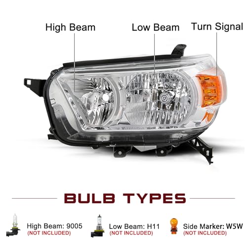 Image of JSBOYAT Headlight Assembly Fits for 2010 2011 2012 2013 Toyota 4Runner
