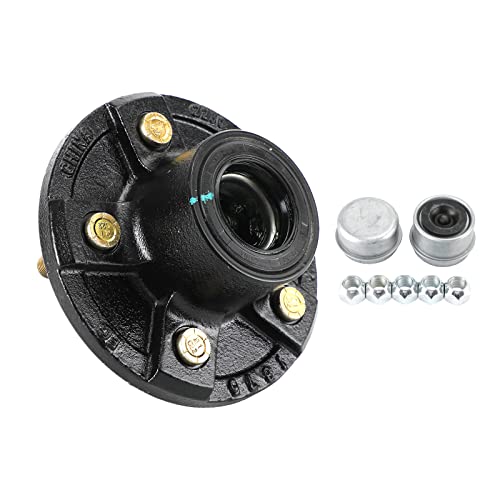 Frezon Grease Trailer Idler Hub Assembly for 3.5K Axles - 5 on 4-1/2 - Pre-Greased,Fits 3.5K E-Z Lube and etrailer Easy Grease axles with #84 spindles