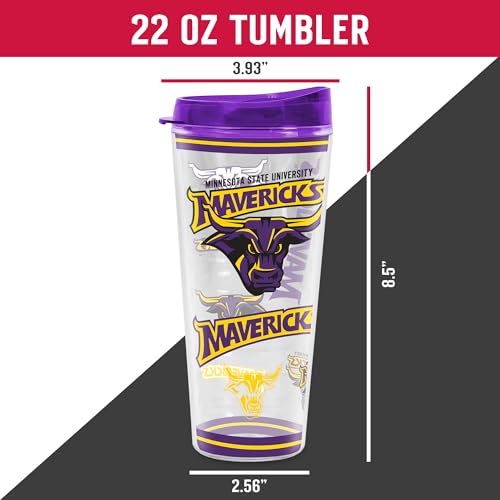 Image of Rico Industries NCAA College Double Wall Mayhem 16oz Or 20oz Tritan Tumbler W Lid