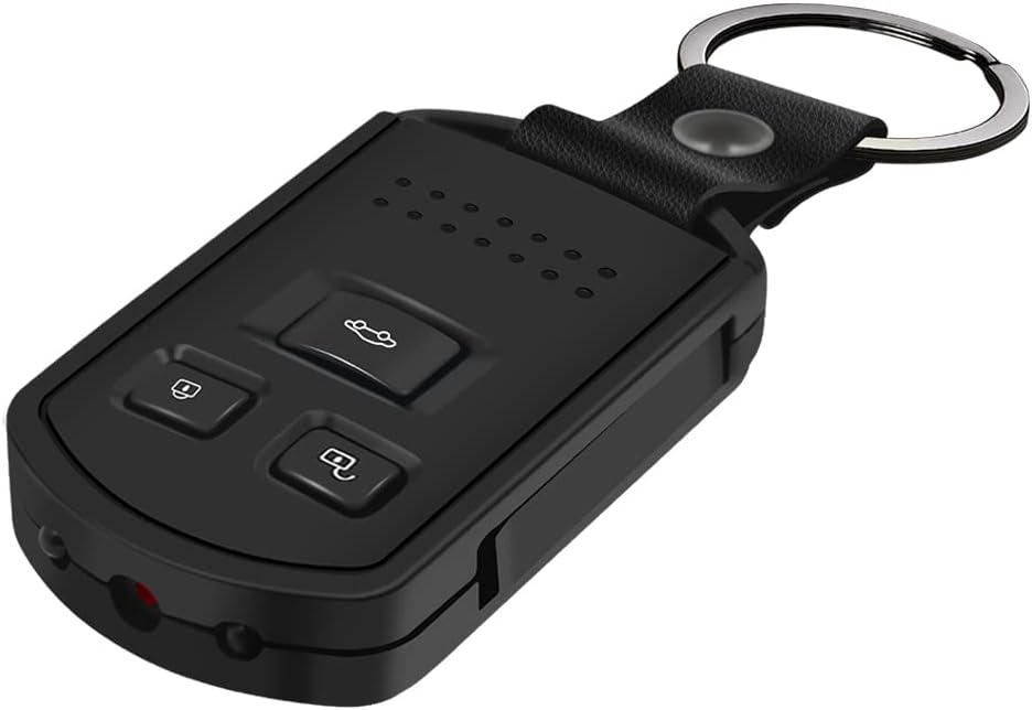 Jiyibidi Upgraded Mini Car Key Spy Camera, Portable Hidden Camera Small Body Camera Multi-Functional Video Recorder, Pocket Security Camera Sports DV Cam