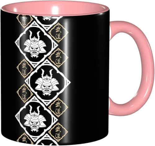 マグカップ 和風 和柄 鳥居 武士 伝統 コーヒーカップ 陶器 330ml おしゃれ 可愛い 食器 コップ 耐熱 電子レンジ対応 お茶 ミルク 大容量 軽量 オフィス 家用 誕生日 記念日 プレゼント 箱入り