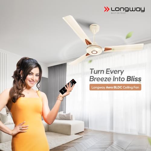 LONGWAY Aero 1200 mm BLDC Ceiling Fan White Ivory - Image 3