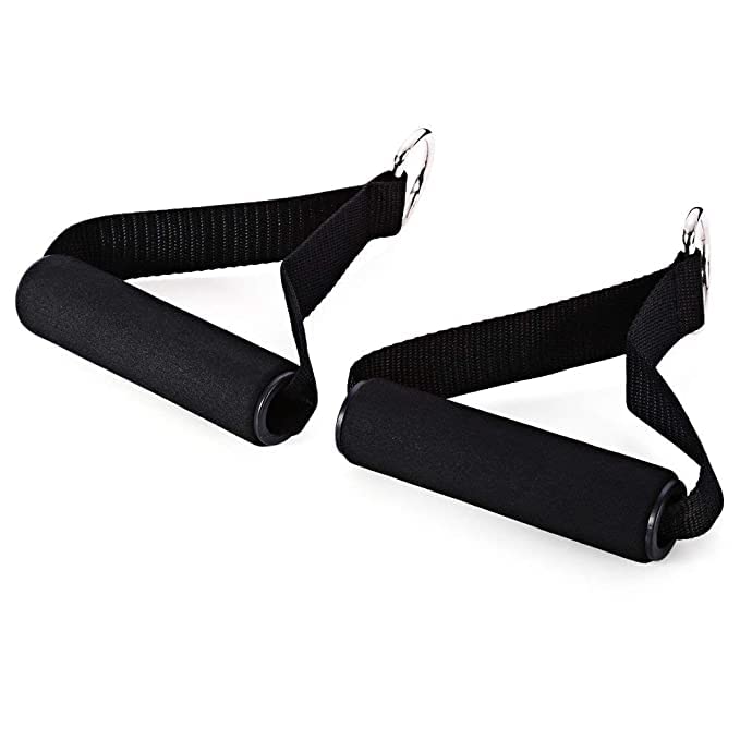 Fitness Gali 1 Pair of Nylon Handle (3 Hooks) + 2 Safety Lock Cable Attachment Crossover Gym Machine V Bar Station Exercise Sport Attachment Resistance (B0BVQYGVLQ) Amazon Price History, Amazon Price Tracker