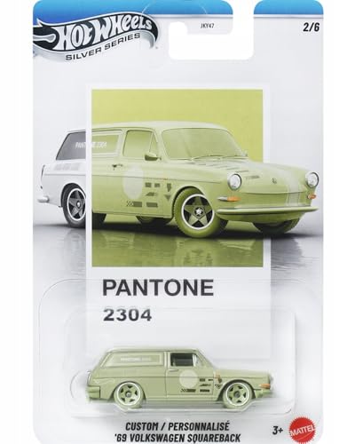 Image of Hot Wheels Silver Series Pantone 574 1:64 Scale 'Custom 69 Volkswagen Squareback for 3 Years & Above 5 /6 (Brown)