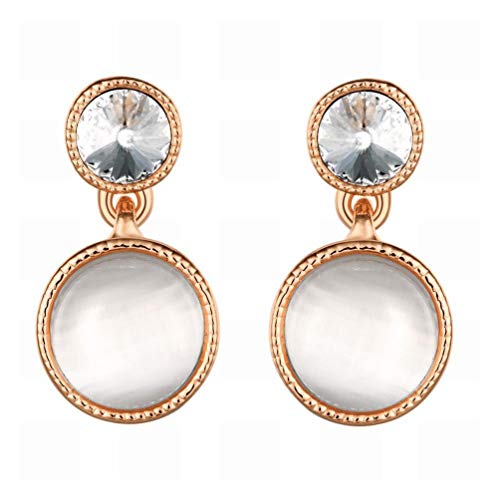 Bague en cristal transparent et platine anti-allergique pour femme Oread