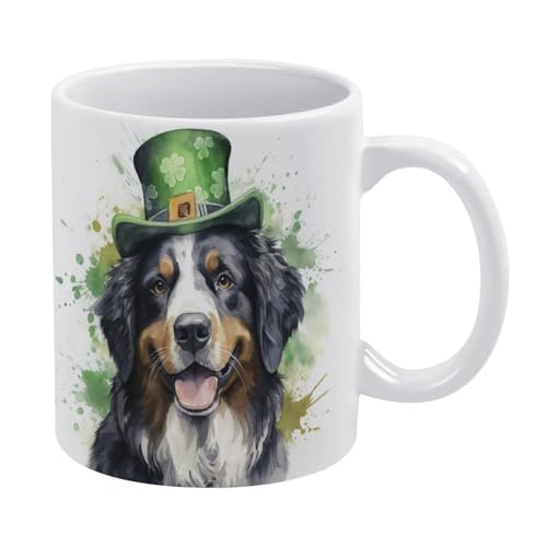 St. Patrick's Day Mug Bernese Mountain Dog Coffee Mug Drinking Co...