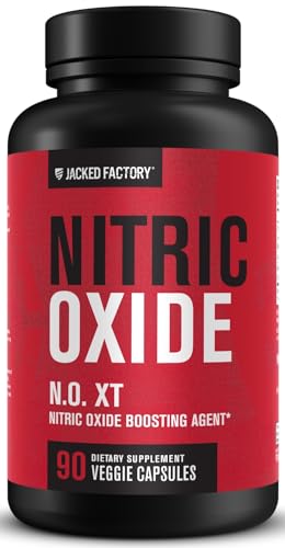 Jacked Factory N.O. XT Nitric Oxide Supplements for Men w/Nitrosigine L Arginine L Citrulline Supplement for Muscle Pumps & Vascularity - Pre Workout Nitric Oxide Booster & Muscle Builder - 90 Caps
