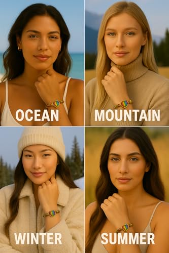 "SS Boutique" 7 Chakra Healing Heart Gemstone Bracelet – Handmade Natural Stone Wrap for Meditation, Energy, Spiritual Protection, and Mental Health Balance – 1 Strand 1 Piece Leather Bracelet3