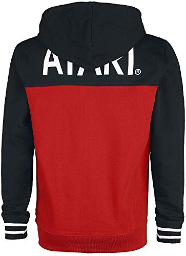 Atari Logo Uomo Felpa Jogging Nero/Rosso L 100% Cotone Regular