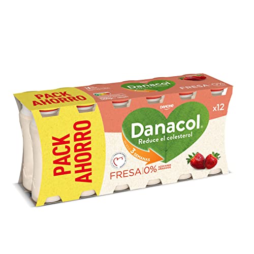 Danone Danacol Fresa - Paquete de 12 x 8.33 ml - Total: 100 ml