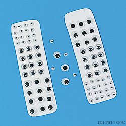 Assorted Semi-Self-Adhesive Wiggle Eyes (528 pieces per unit) - 780984747121