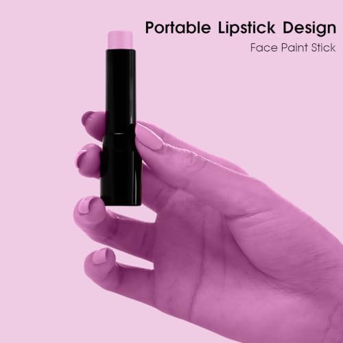 Image of BADCOLOR Pastel Purple Face Body Paint Stick, Non-toxic Full-coverage Cream Eye Black Stick for Ursula Witch Sorceress Fairy Ghost Bride Unicorn Alien Mermaid Halloween SFX Special Effects