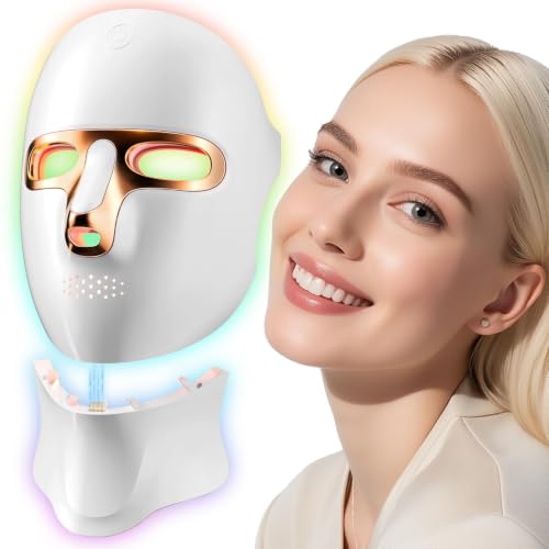 ONLUKY Red Light Therapy Mask with Neck Attachment
