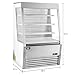 Nexel Refrigerated Open Air Merchandiser with Pull Down Curtain, 13.8 Cu. Ft., Stainless Steel, 3 Adjustable Shelves, 35 to 50°F Temperature Range, 36-1/8