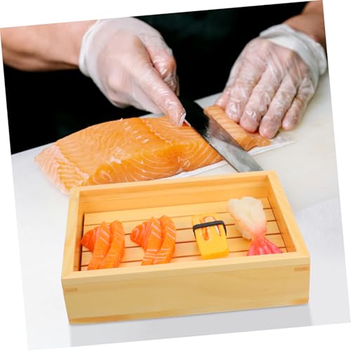 Plato de madera para sushi Cabilock bandeja para servir miniatura 4