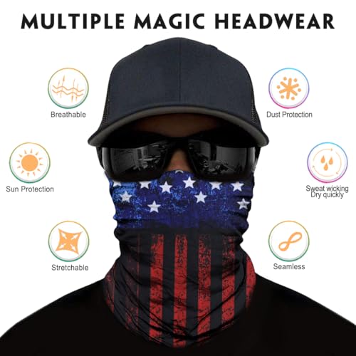 Image of Neck Gaiter for Men Women Headwear Bandana Head Wrap Face Scarf Mask Cover Warmer Balaclava-Seamless & Versatile