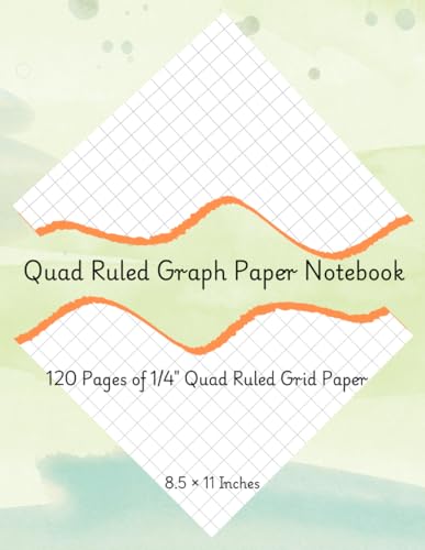 Quad Ruled Graph Paper Notebook: 120 Pages of 1/4" Quad Ruled Grid Paper ? 8.5 × 11 Inches