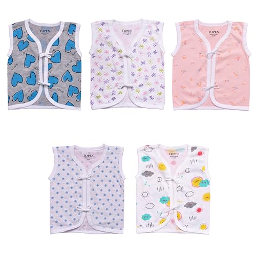 TOPES New Born Baby Boys and Baby Girls Infant Jabla Clothing 5 Pack (0-3 Months)