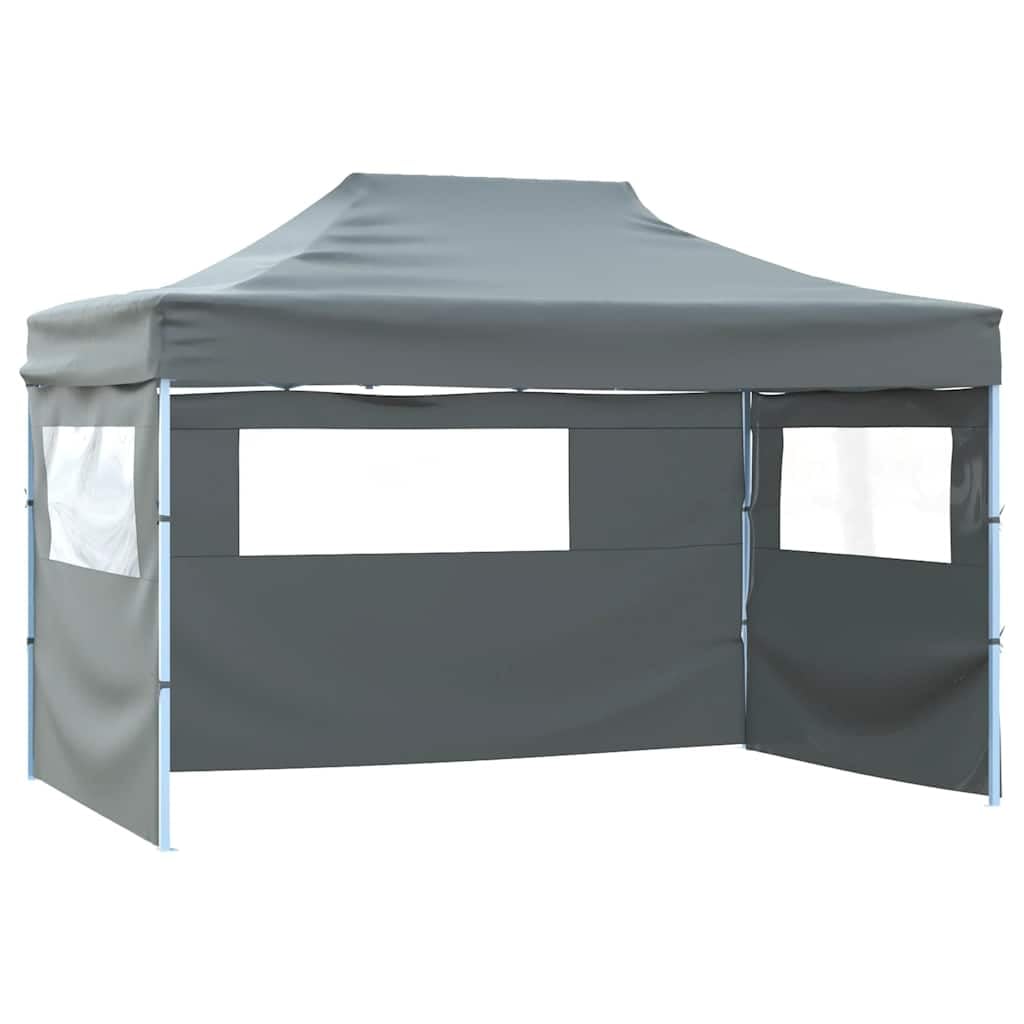 vidaXL Carpa Plegable Profesional 4 Paredes Acero Gris Antracita 3x4 m