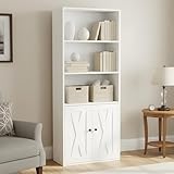 【Style champêtre blanc pour tous les intérieurs】 La couleur blanche classique et les portes décoratives en forme de X confèrent à cette étroite bibliothèque blanche un charme champêtre intemporel. Elle s'intègre parfaitement comme buffet de cuisine de style champêtre, comme meuble d'angle lumineux dans une salle de bain ou comme bibliothèque moderne dans n'importe quel espace de vie, alliant esthétique et fonctionnalité.