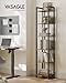 VASAGLE 6-Tier Bookshelf, Bookcase with Steel Frame, Book Shelf for Living Room, Home Office, Study, 11.8 x 15.7 x 73.2 Inches, Industrial Style, Rustic Brown and Ink Black ULLS101B01