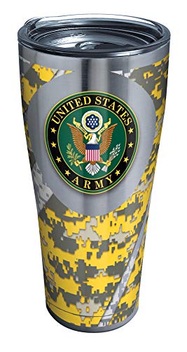 Tervis Army Stainless Steel Tumbler With Clear And Black Hammer Lid 30Oz, Silver #TOP27