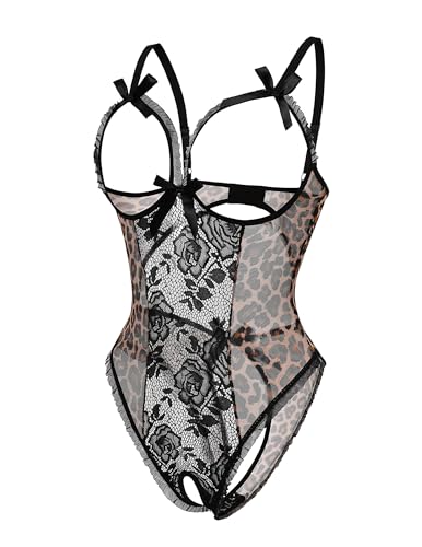 Image of Avidlove Women One Piece Lingerie Sexy Lace Babydoll Mini Bodysuit