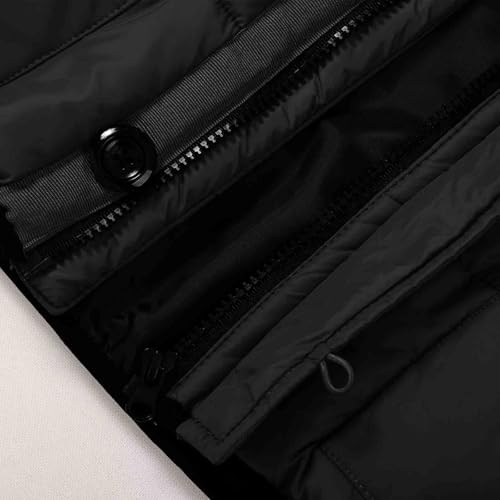 Image of MADHERO Men's Puffer Vest with Hood Water-Resistant Puffy Vests Outerwear Sleeveless Jacket