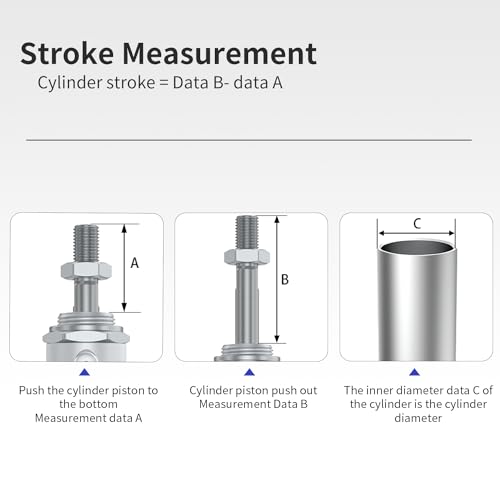 HNJPC MAL Mini Pneumatikzylinder, 16 mm Bohrung, 25 mm Hub, Doppeltwirkend, kompakter runder Körper Aluminium-Luftzylinder (MAL16x25)