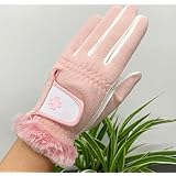 ゴルフグローブ レディース 両手用 冬 ゴルフ手袋 ゴルフ グローブ 冬 ゴルフグローブ 両手 ゴルフグローブ レディース 両手 ゴルフ グローブ 防寒 保温 フィット感 通気 防滑 耐久性 マイクロファイバー 21ヤード ピンク